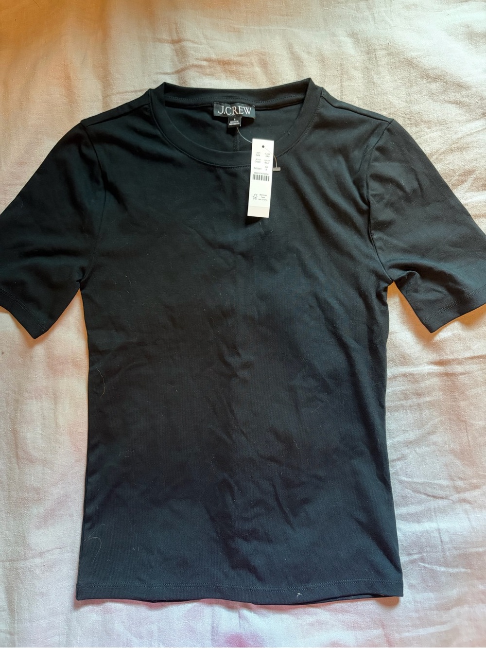 J. Crew Black Short-Sleeve Crewneck Tee